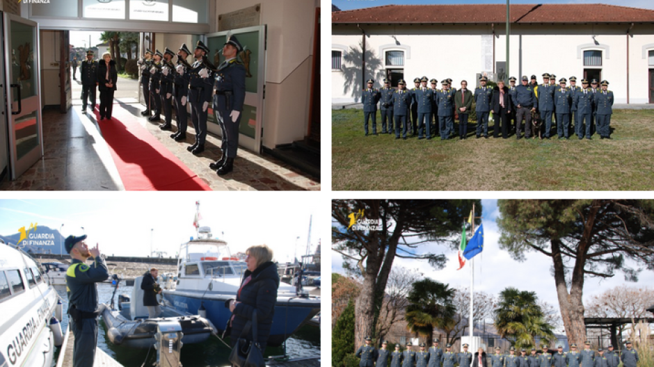 Il Prefetto visita la Guardia di Finanza: focus su confini, lago, soccorso alpino